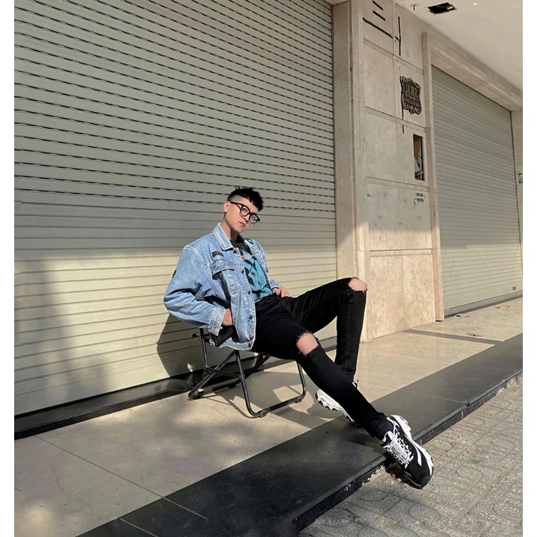 Quần Jeans rách gối dài form cực đẹp luông anh em ơi 🔥
