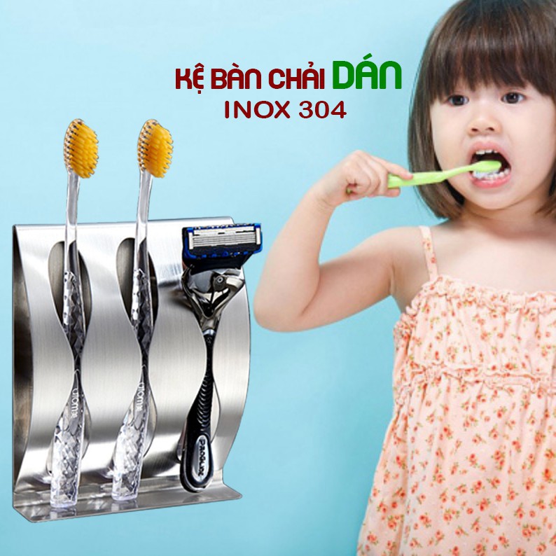 Kệ bàn chải Dán tường dán Inox 304 cao cấp được nhiều lần.