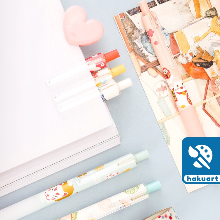 Bút Gel Sakura GP9172 Mực Đen Họa Tiết Nhật Bản - Văn Phòng Phẩm Haku