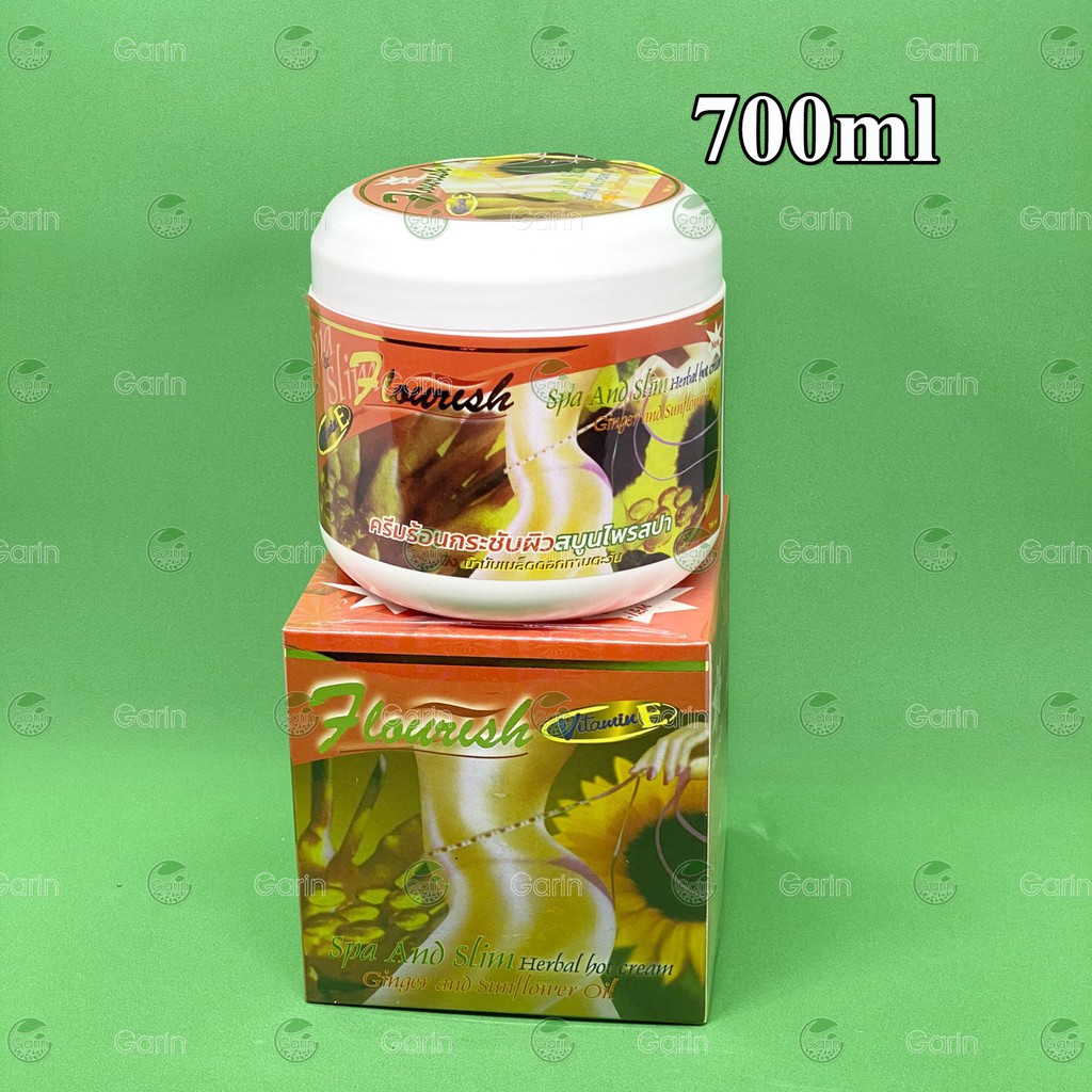 Bộ 2 Kem tan mỡ bụng gừng ớt FLOURISH Thái Lan 700ml giúp giảm nhanh mỡ thừa mang lại vòng eo thon gọn,hông đùi săn chắc