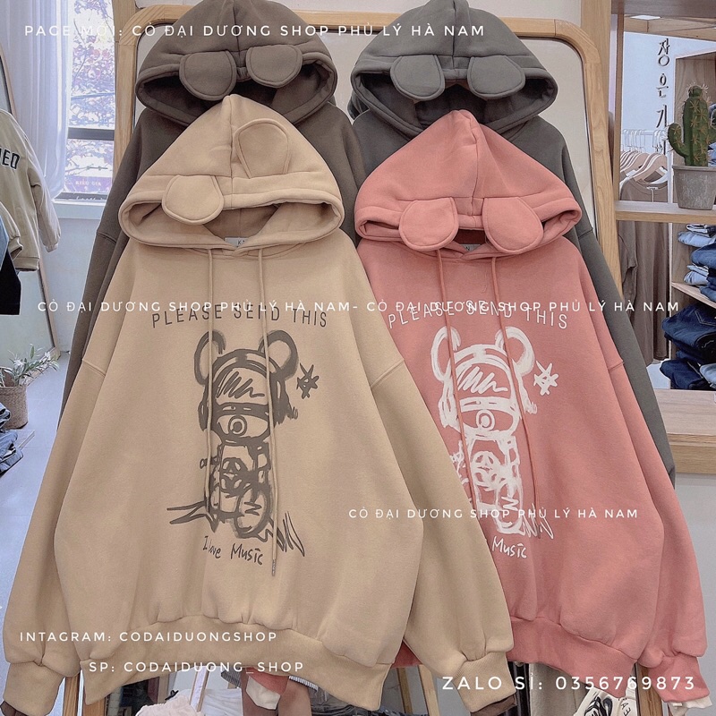 áo nỉ hoodie tai chuột | BigBuy360 - bigbuy360.vn