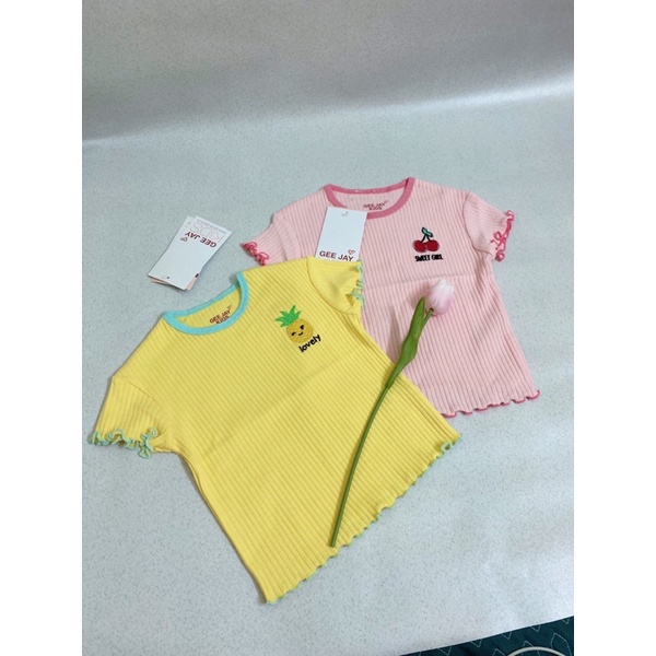 Áo cotton cho bé gái,áo cánh tiên viền ren siêu xinh