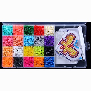 🔥HÀNG CÓ SẴN🔥 Trọn Bộ Hộp 2000 Hạt Nhựa Perler Beads Hama Beads Hạt Màu Kì Thú 5mm 20 màu 💥001559