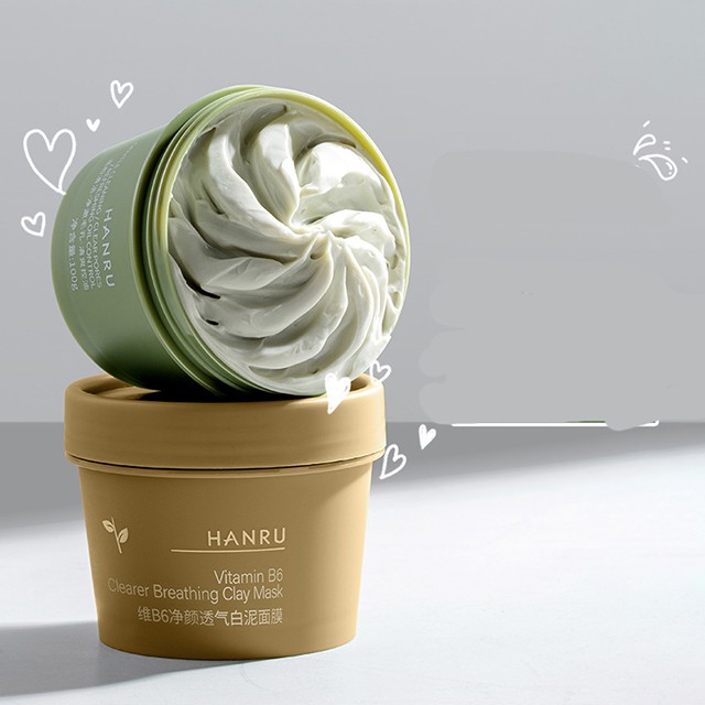 Mặt Nạ Bùn Trà Xanh và Dưỡng Chất Vitamin B6 Hanru Green Tea
