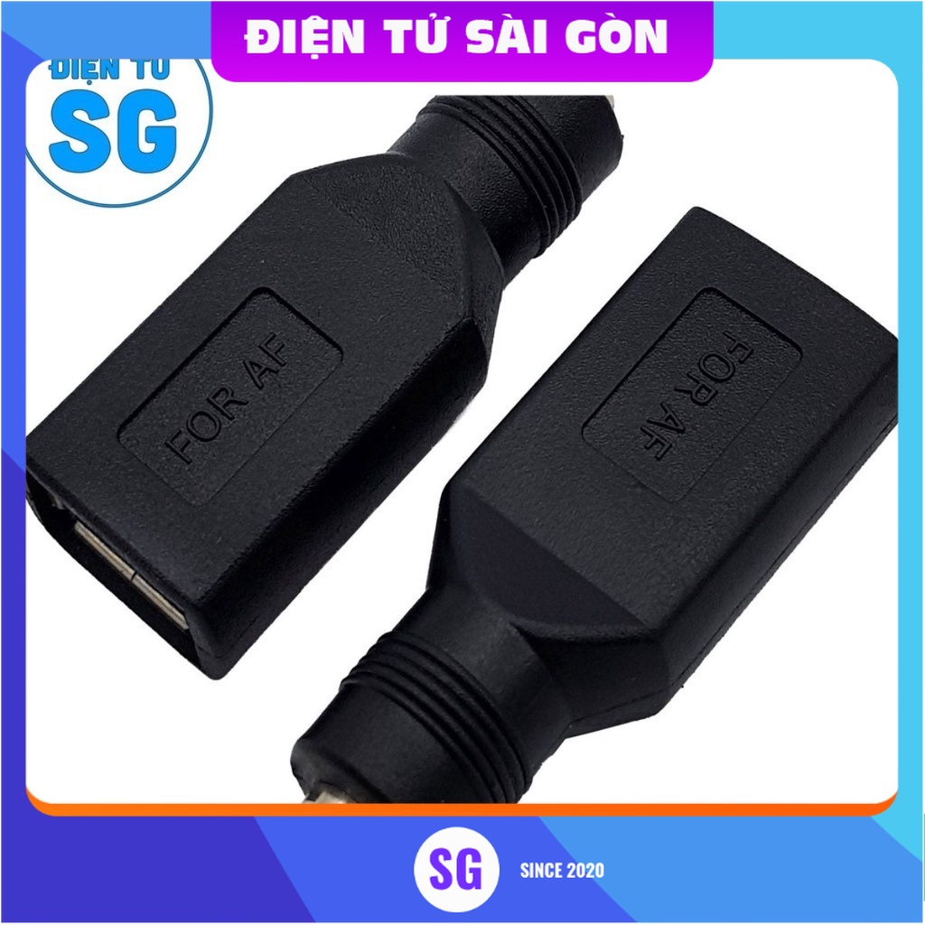 Đầu chuyển đổi DC 5.5x2.1mm sang USB cái