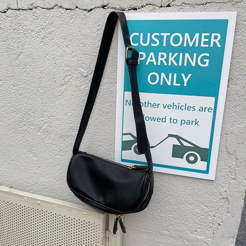 (Có sẵn Trắng/Đen/Nâu) Túi đeo chéo ulzzang da mềm mại mùa hè 2022