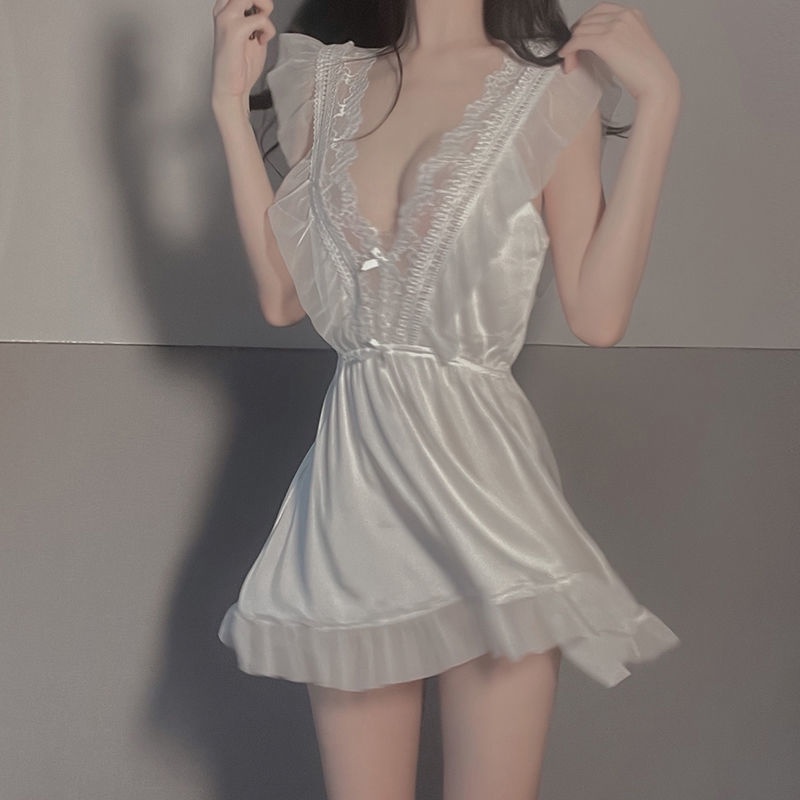 Đầm Ngủ Hai Dây Phối Ren Cao Cấp Thời Trang Xuân Hè Quyến Rũ Cho Nữ