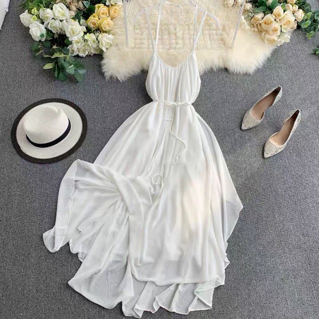 [SẴN] JANE'S Đầm maxi trắng xoè đi biển cực sang CHUẨN QUẢNG CHÂU ẢNH THẬT CUỐI J0090 ( FEELBACK THẬT ) | BigBuy360 - bigbuy360.vn