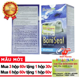 ✅ [TÍCH ĐIỂM] BoniSeal 60v – Giúp bổ thận tráng dương, khắc phục chứng yếu sinh lý, mãn dục sớm ở nam giới - Boni Seal