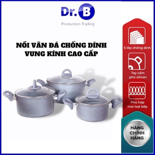 Nồi vân đá đáy từ sunhouse 16,20,24 vung kính cao cấp hàng chính hãng giadungdrb