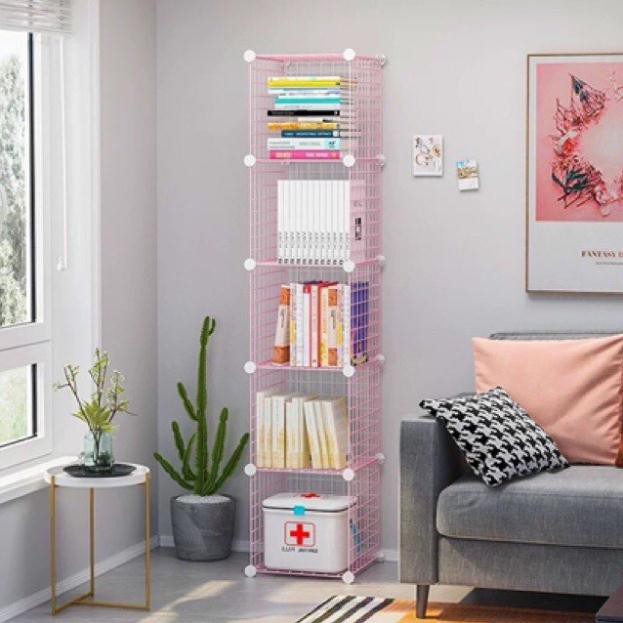 [BÁN THEO TẤM ] Tủ ghép lưới sắt thép đa năng hiện đại để sách, decor, trưng bày, trang trí mọi không gian