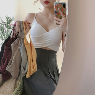 Áo bra thun tăm mềm mịn vạt chéo hở lưng