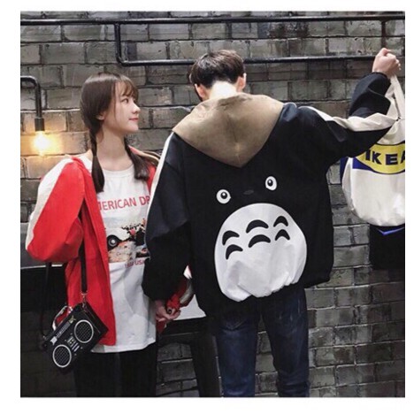 Áo khoác thời trang sọc tay họa tiết mèo B044