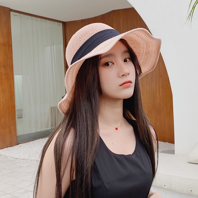 Mũ Cói Vành Rộng Đi Biển,.