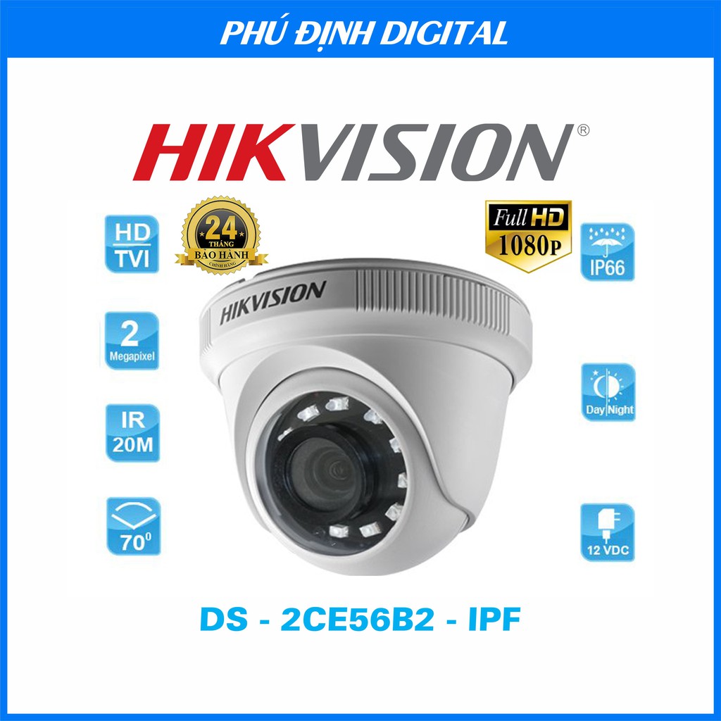 Trọn Bộ Camera Hikvision quan sát trong nhà ngoài trời chống trộm chính hãng Full phụ kiện bảo hành 24 tháng