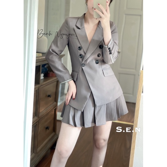 Set áo vest + chân váy