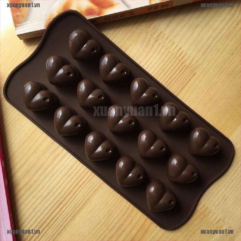 Khuôn silicone Tạo Hình Trái Tim Làm Bánh Với 1 Ngăn Tiện Dụng