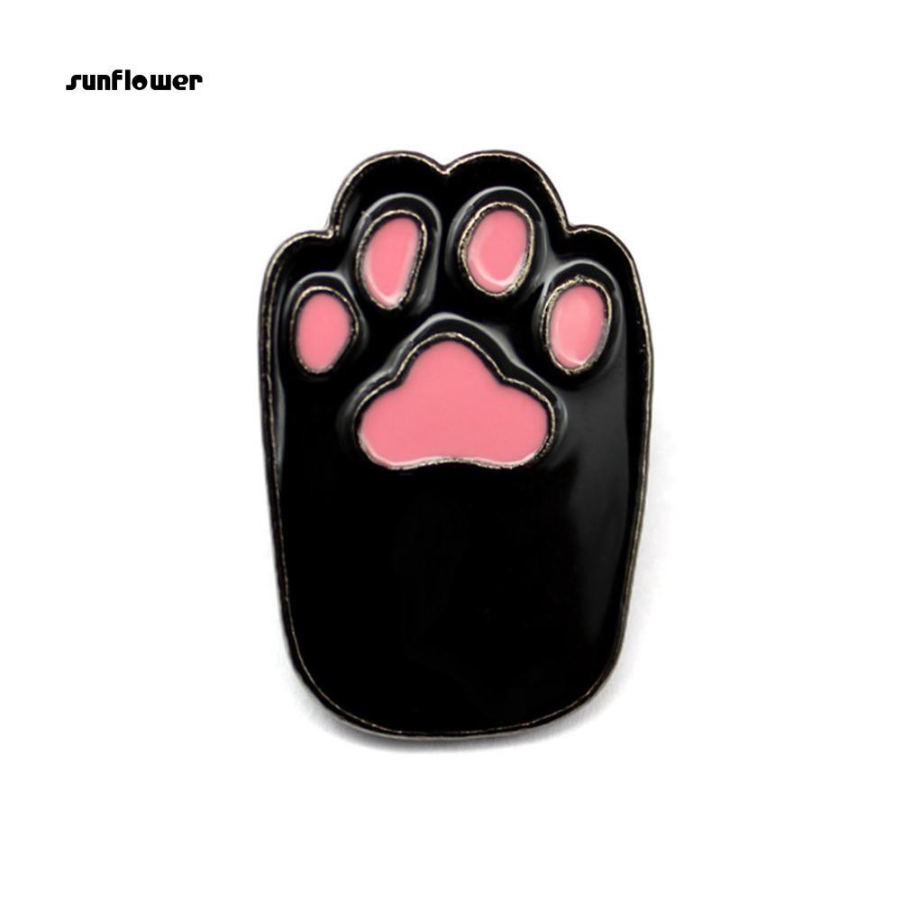 Ghim Cài Áo Hình Chân Chó Hoạt Hình Bằng Hợp Kim Cho Nữ