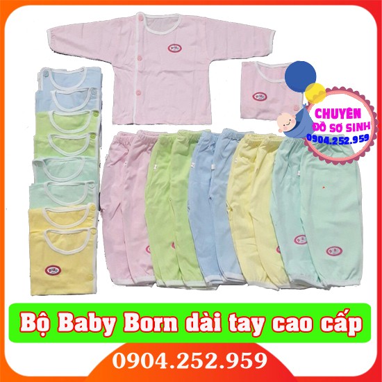 Bộ quần áo sơ sinh dài tay baby born 𝑭𝑹𝑬𝑬𝑺𝑯𝑰𝑷 bộ quần áo sơ sinh, quần sơ sinh, aó sơ sinh, quần áo trẻ em