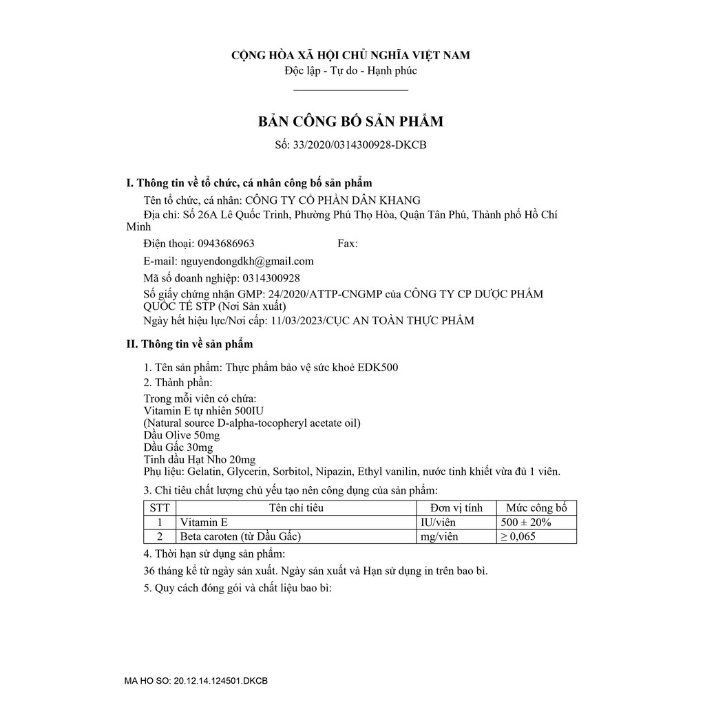 Viên Uống Bổ Sung Vitamin E EDK500 - Giúp Tăng Cường Chống Oxy Hóa, Trẻ Hóa Và Làm Đẹp Da | Thế Giới Skin Care