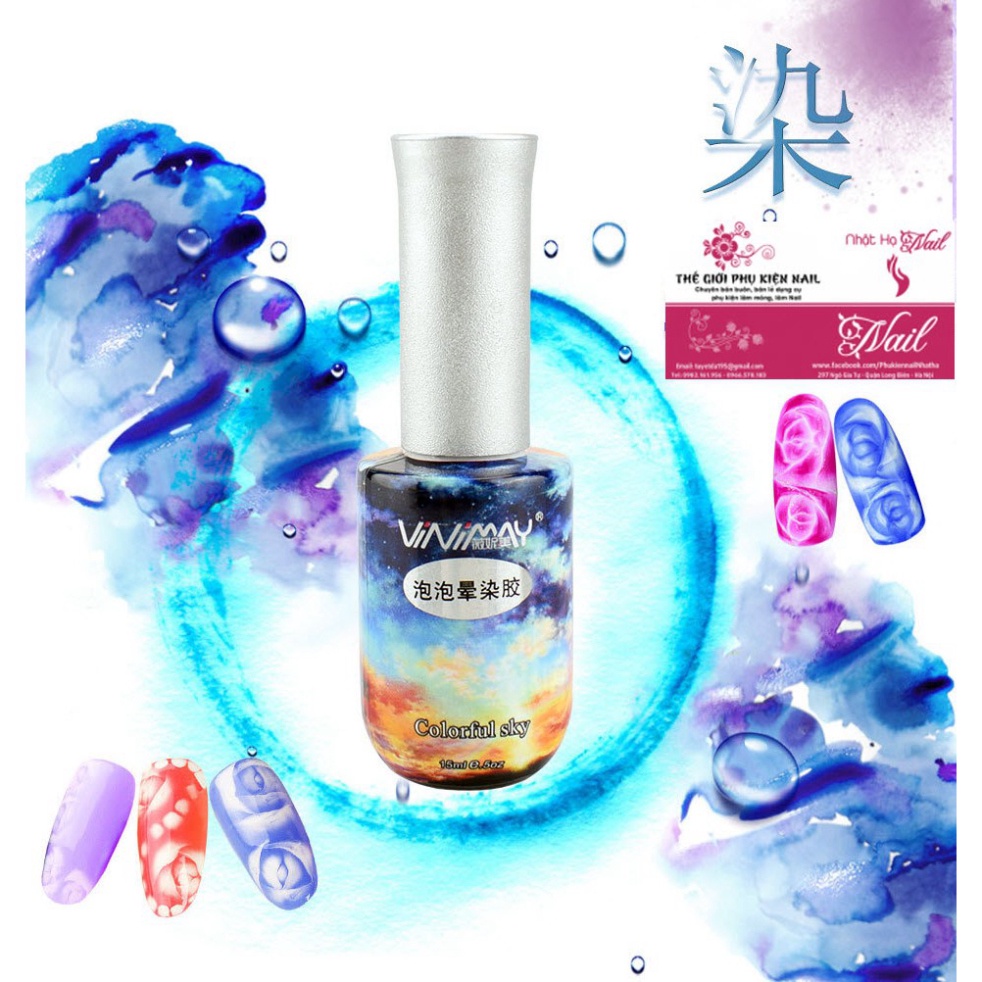 Gel top loang Vinimay trang trí móng làm nail mi