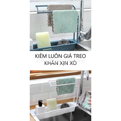 Giá kệ để rẻ rửa bát kiêm giá treo khăn