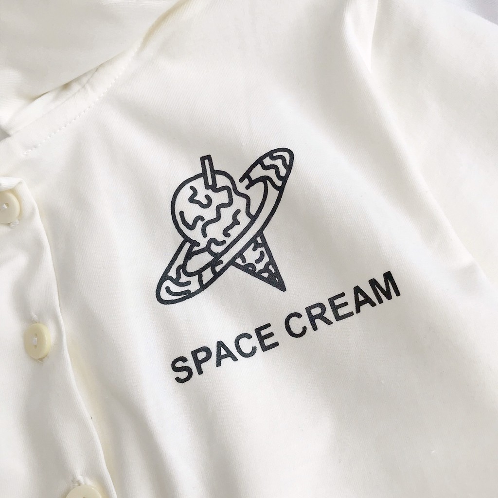 Áo Croptop Cream que kem 🔸 SIÊU XINH 🔸 áo croptop cổ trụ tay ngắn phối màu trắng vani ngọt ngào - D17