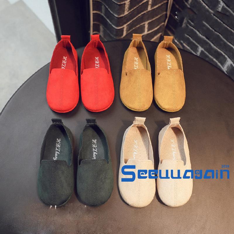 Dép da lười cho bé trai và bé gái đề mềm mại thiết kế tiện lợi