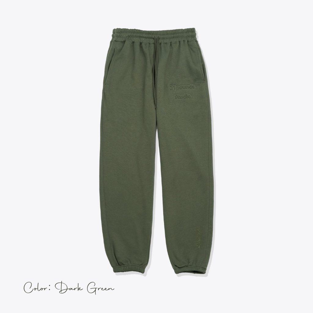 Quần ống bo nỉ bông 21pounds Embossed