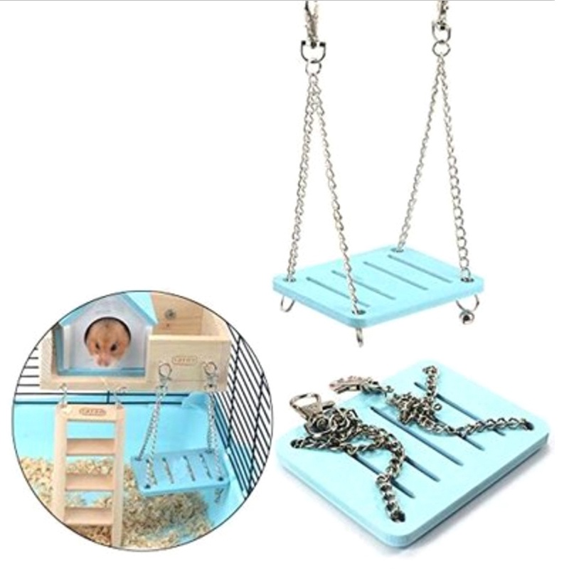 Đồ chơi xích đu luyện tập thể dục treo lồng dành cho vẹt/ chuột hamster
