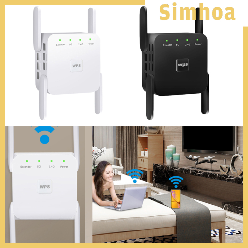 Bộ Khuếch Đại Sóng Wifi 4 Ăng Ten 1200mbps 2.4g 5g Phích Cắm Kiểu Uk