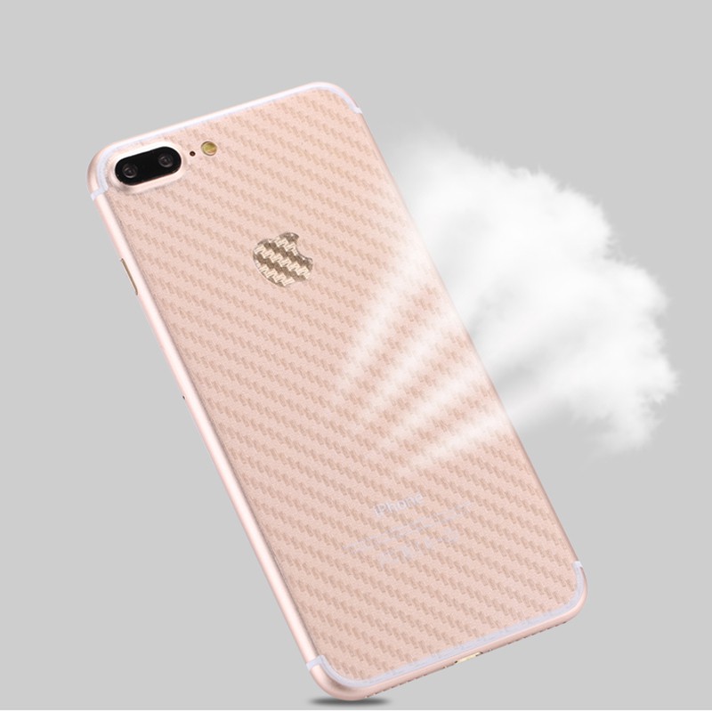 Miếng dán bảo vệ mặt sau bằng sợi carbon 3D cao cấp cho iPhone X XR XS MAX 7 8 PLUS 6 6S XS MAX XR