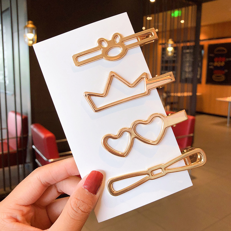 Bộ Kẹp Tóc Mái Haimeikang Chất Liệu Hợp Kim Kiểu Dáng Hoạt Hình Dễ Thương Sáng Tạo Phong Cách Hàn Quốc Cho Phụ Nữ