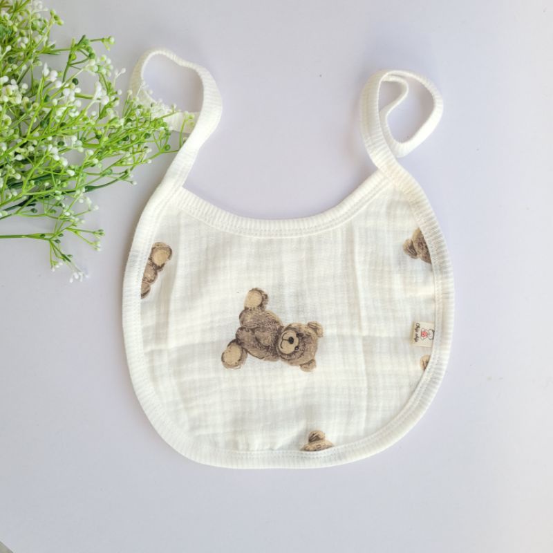 Yếm tròn xô Muslin 4 lớp cho bé trai bé gái