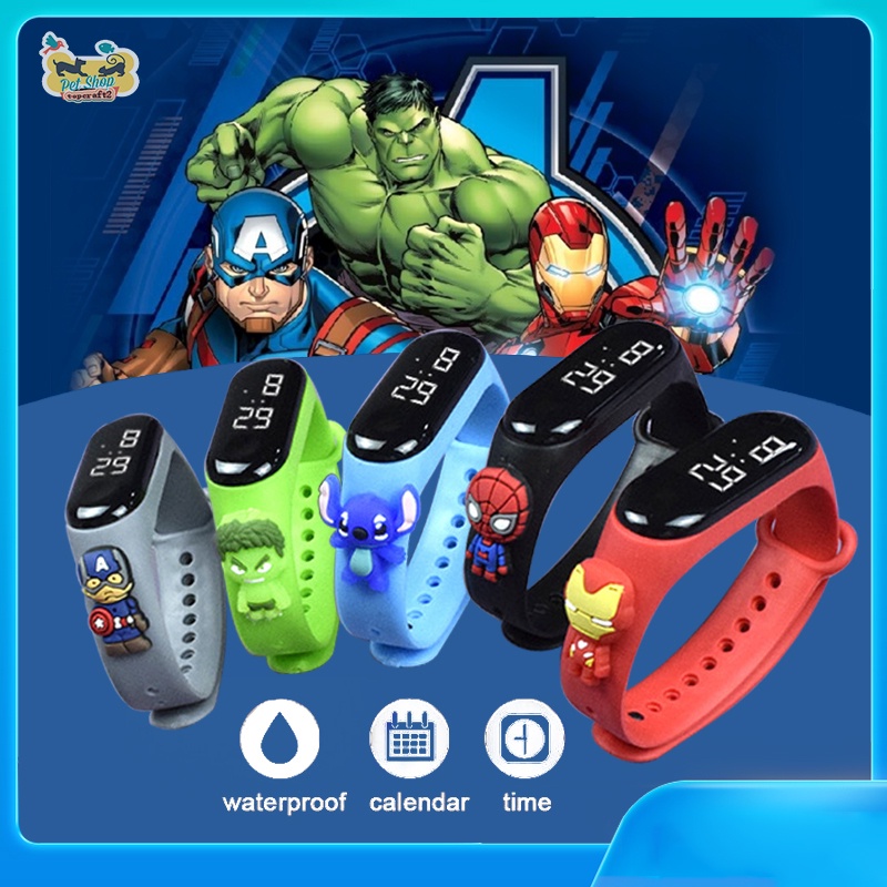 Đồng hồ đeo tay điện tử chống thấm nước họa tiết hoạt hình cho bé thumbnail
