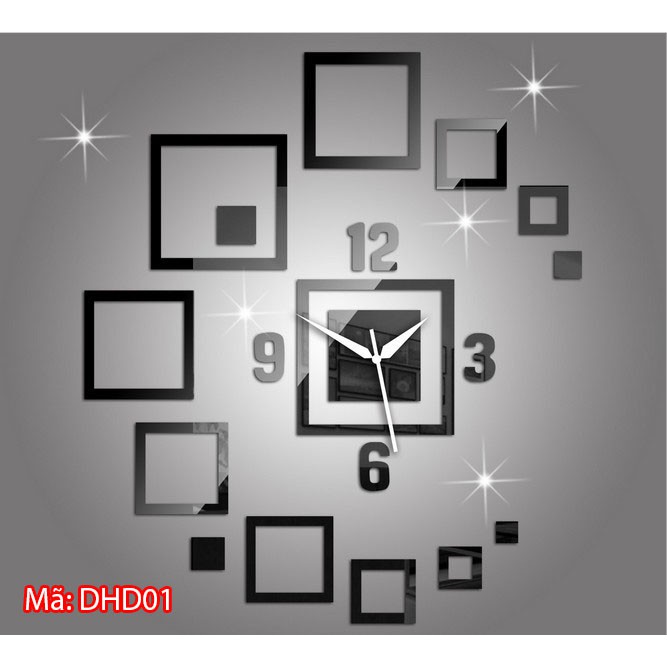 Đồng hồ dán tường cách điệu siêu đẹp