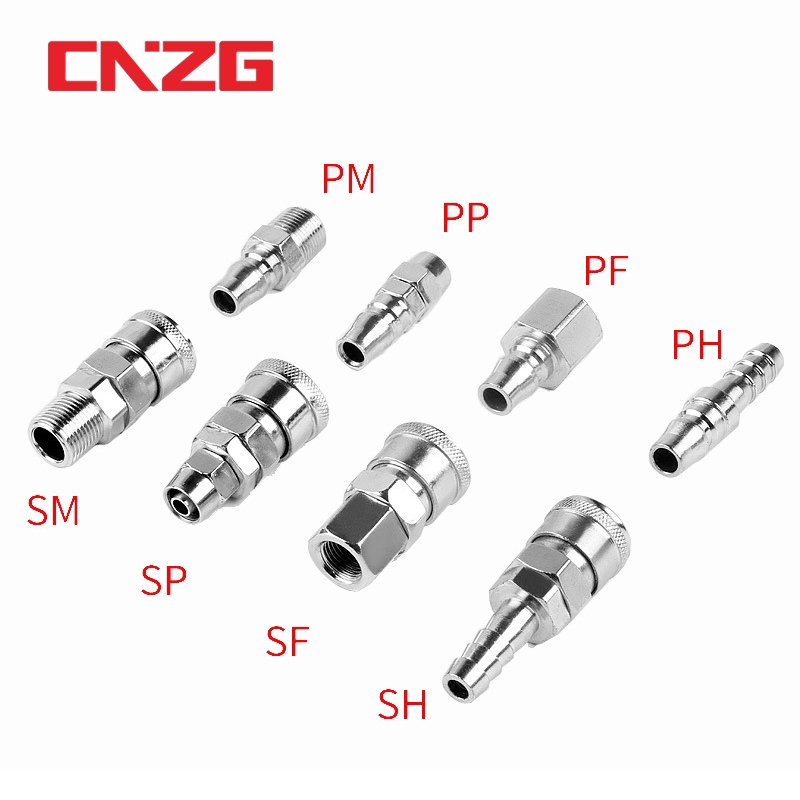 Đầu nối hơi nhanh khí nén C type Pneumatic Quick connector  PP SP PF SF PH SH PM SM 20 30 40 High pressure coupling