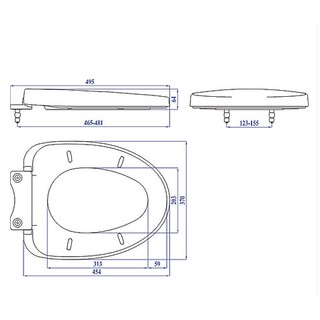 Nắp bàn cầu đóng êm American Standard 491000S-WT