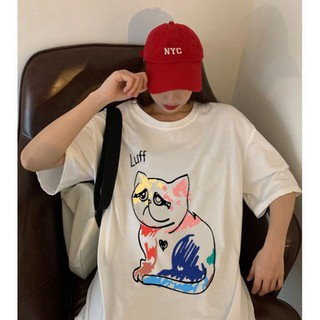 ÁO THUN, ÁO PHÔNG TAY LỠ UNISEX FORM RỘNG OVERSIZE CAT M321 KL SHOP LANANHSHOP