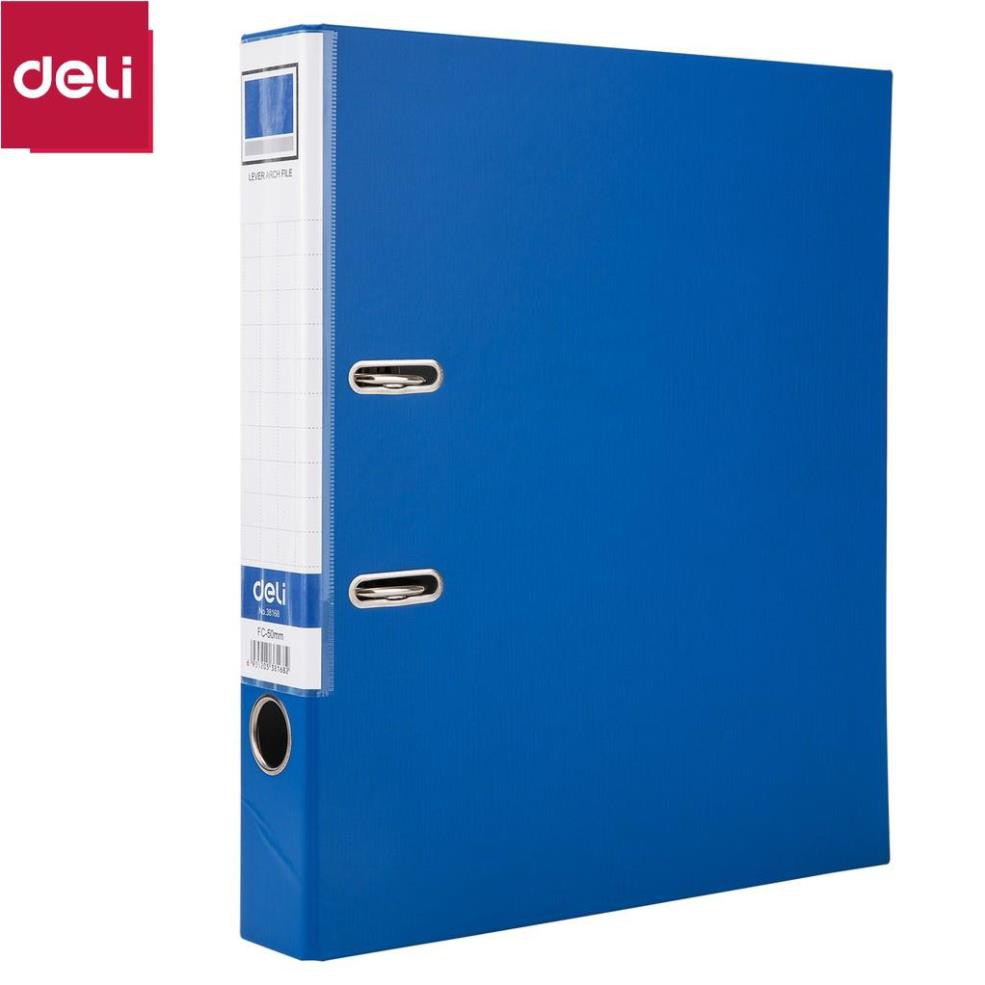 File càng cua Deli - Khổ A4 / FC - 5cm/7cm - Xanh dương - 1 chiếc - W38168 / W38169 / W38178 / W38179 [Deli]