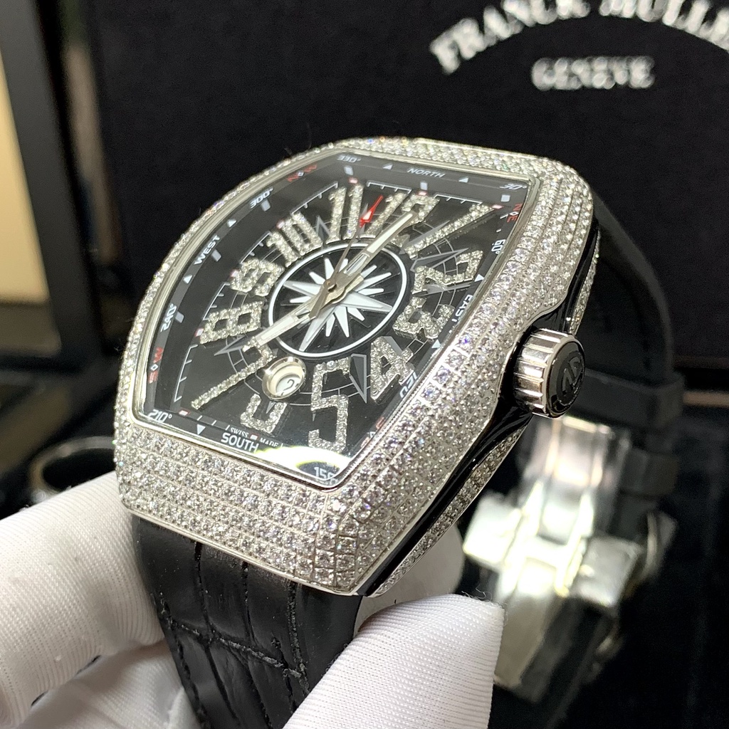 Đồng hồ nam Fra.nck-Mu.ller V45 khảm đá swarovski cao cấp