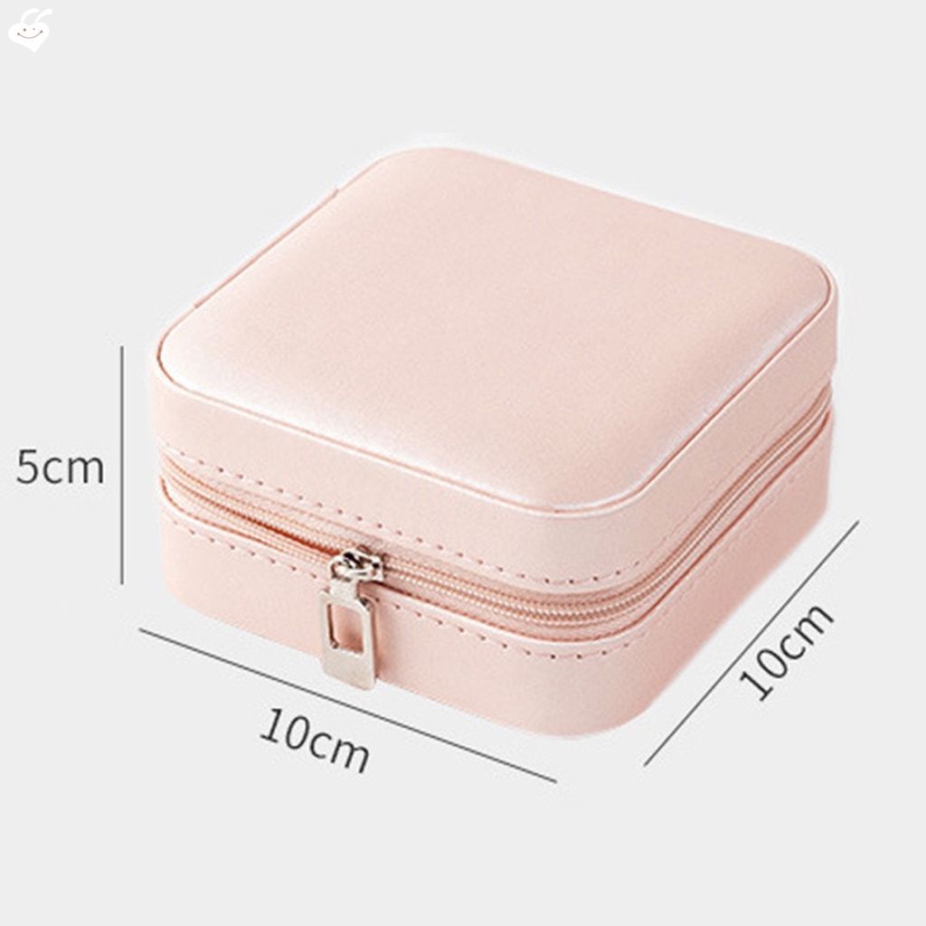 Hộp Đựng Trang Sức Bằng Da PU Thiết Kế Đơn Giản Tiện Dụng