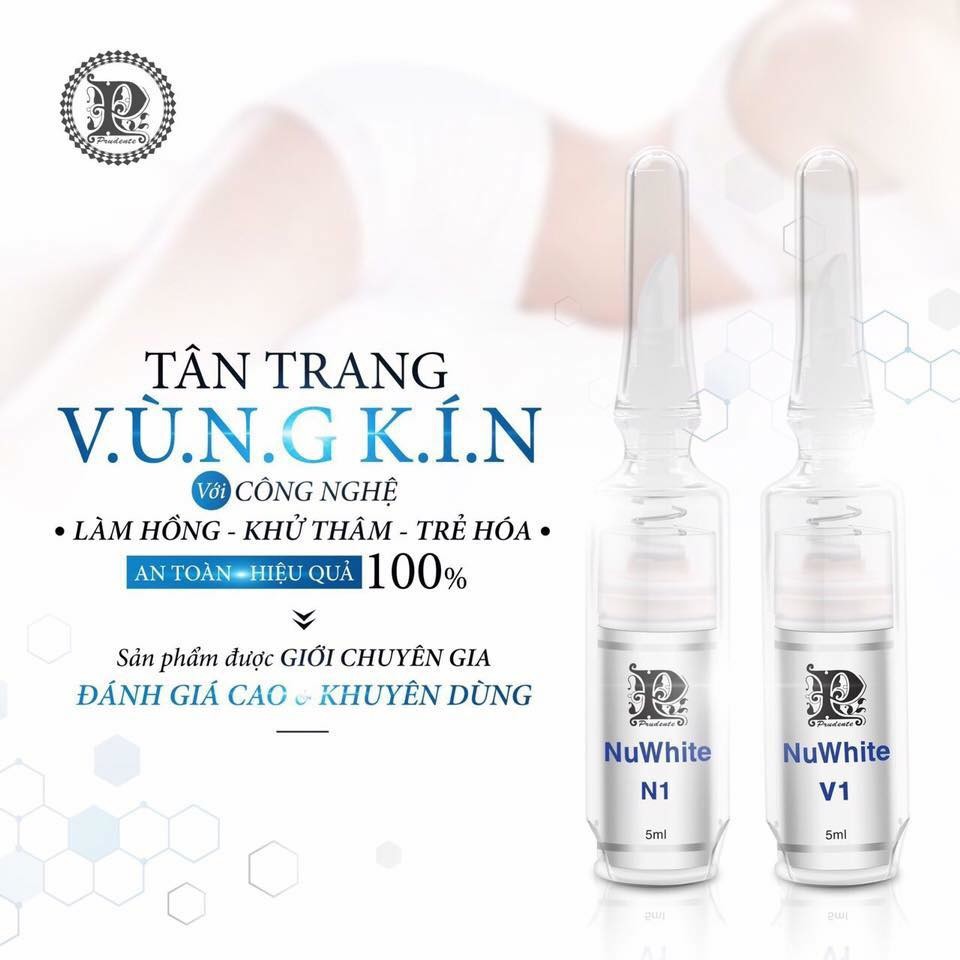 COMBO NUWHITE V1 - KEM LÀM HỒNG VÙNG KÍN+ NHŨ HOA NUWHITE N1 CÓ TEM CHỐNG HÀNG GIẢ