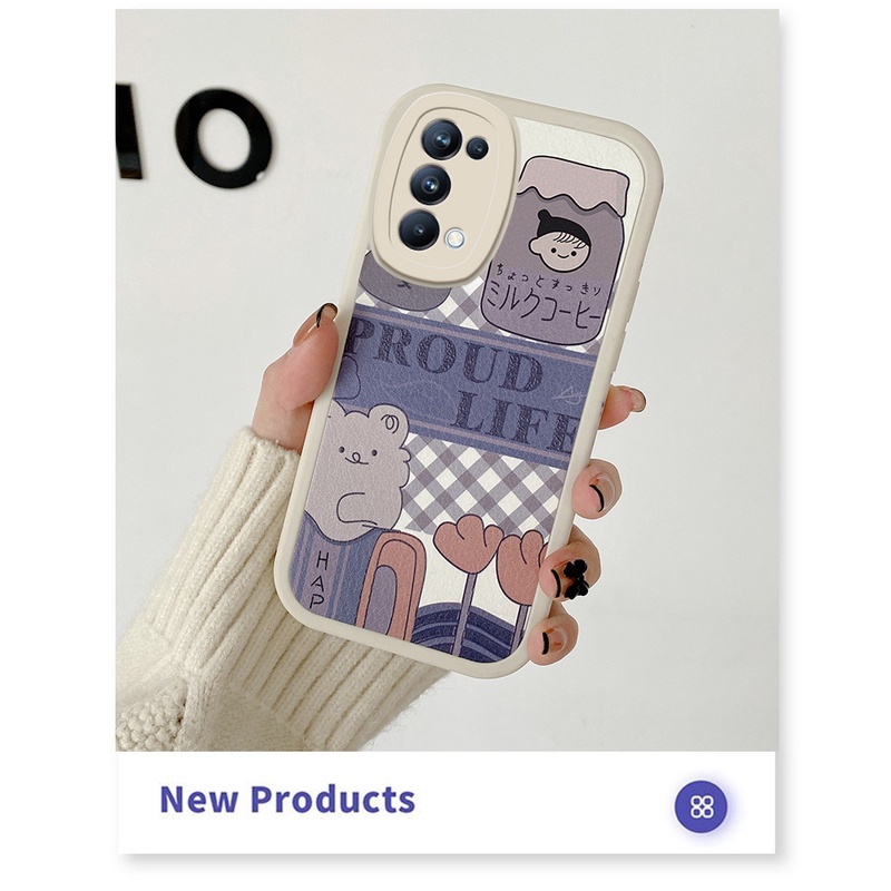 Ốp Lưng OPPO Reno 5 4G/5G Silica Gel Da Cừu Dòng Gấu Papa Ốp Lưng Mềm Ốp Lưng Điện Thoại Bảo Vệ Máy Ảnh Nam Nữ Hoạt Hình Dễ Thương Mới