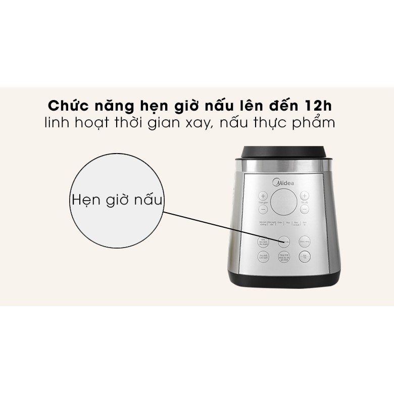 Máy xay nấu đa năng Midea MJ-BL100GH - Hàng Chính Hãng