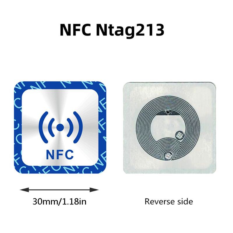Set 6 sticker chống kim loại NFC NTAG 213 phổ biến