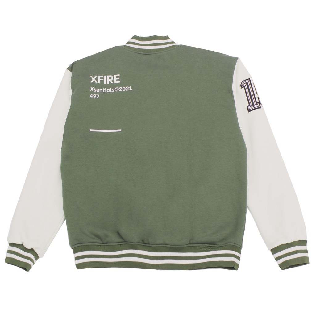 [Mã SKAMA06 giảm 8% TỐI ĐA 50K đơn250K] Áo Khoác Olive/Cream Chất Nỉ Varsity by Xfire | WebRaoVat - webraovat.net.vn