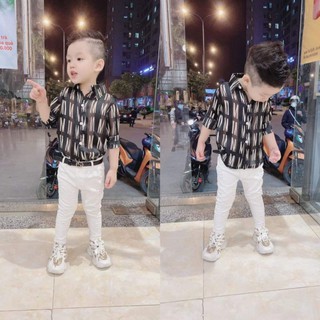 áo  sơ mi lụa cho bé trai