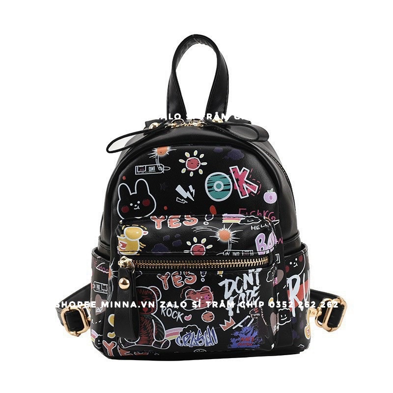 Balo mini nữ hình ngộ ngĩnh dễ thương đi làm, đi chơi phong cách hàn quốc Mã 2