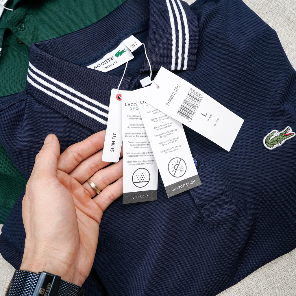 ÁO Polo Nam Vải Cotton Cá Sấu Cao Cấp Phối 3 Sọc Logo Cá Sấu Thêu Rõ Nét Trẻ Trung Lịch Lãm Phù Hợp Nhiều Phong Cách | BigBuy360 - bigbuy360.vn